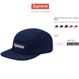 NWT SUPREME FEATHERWEIGHT WOOL CAMP CAP - NAVY